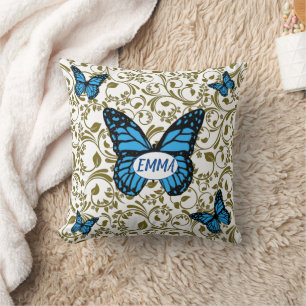Romantic floral cottagecore cushion