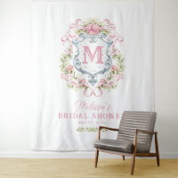 Romantic Floral Crest Monogram | Bridal Welcome