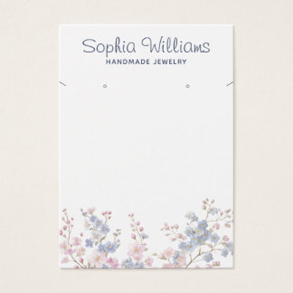 Romantic Floral Earring and necklace display card