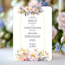 Romantic Floral Elegance Wedding Invitation