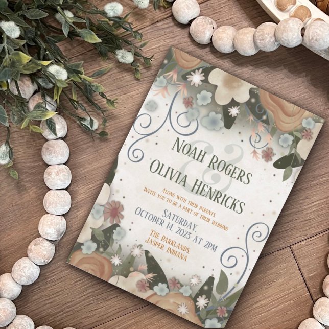 Romantic Floral Elegant Modern Inspirivity Wedding Invitation (Creator Uploaded)