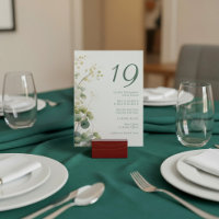 Romantic Floral Eucalyptus Leaves seating chart