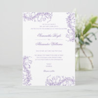 Romantic Floral French Rococo Lavender Wedding
