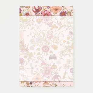 Romantic floral garden post-it notes
