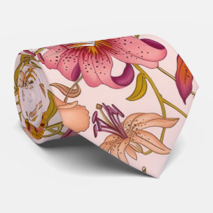 Romantic floral garden tie