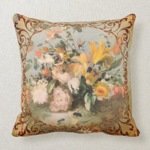Romantic Floral Gold Tones Cushion