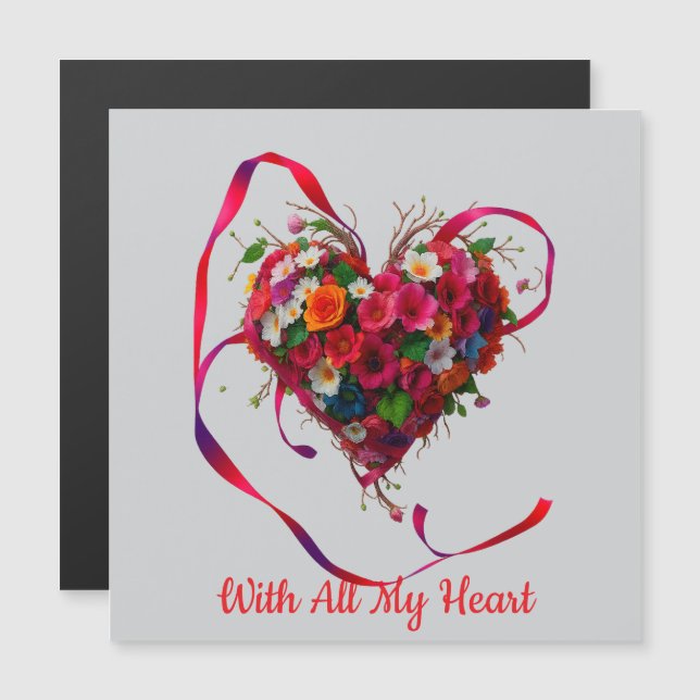 Romantic Floral Heart (Front/Back)