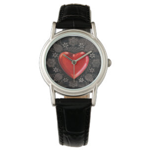 Romantic Floral Heart Valentine Love Watch
