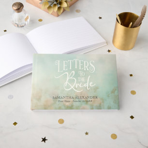 Romantic Floral Letter To The Bride Elegant Modern Guest Book
