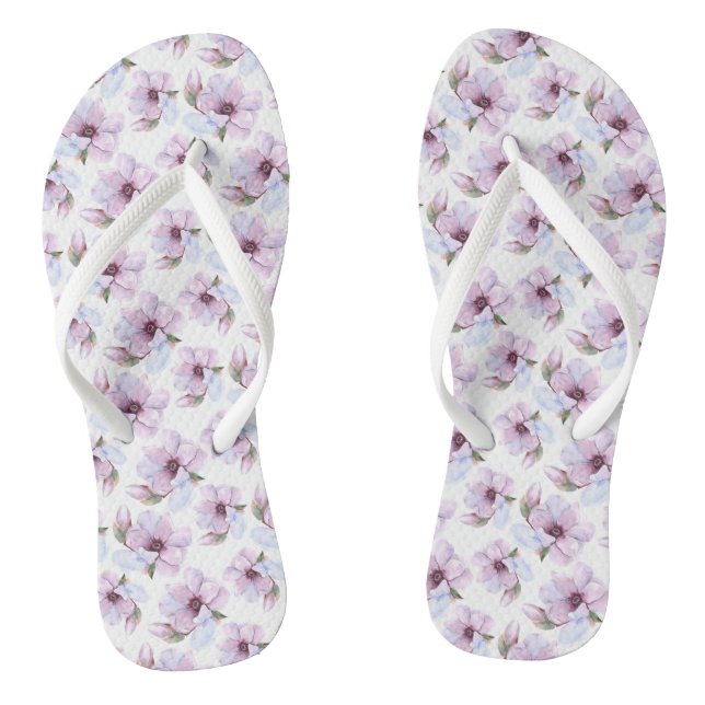 Romantic Floral Pattern Jandals (Footbed)