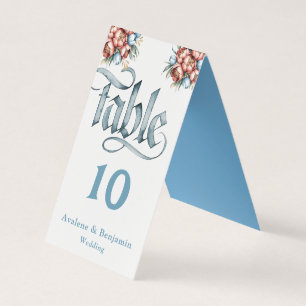 Romantic Floral: Peonies & Tulips Table Numbers