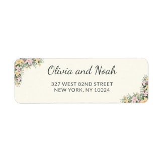 Romantic - floral return address label