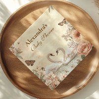 Romantic Floral Swan Baby Shower