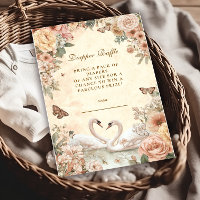 Romantic Floral Swan Books for Baby