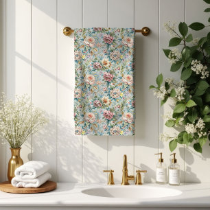 Romantic Floral Towels Rococo Pastel Home Touch