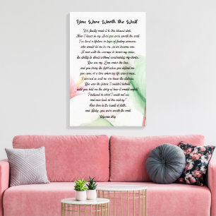 Romantic Floral Watercolor Love Poem Wall Art