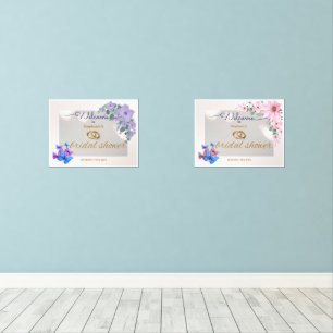Romantic Floral Wedding Bridal Shower Welcome Sign
