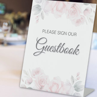 Romantic Floral Wedding Guestbook Sign