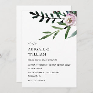 Romantic Floral Wedding Invitation