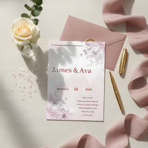 Romantic Floral Wedding Invitation