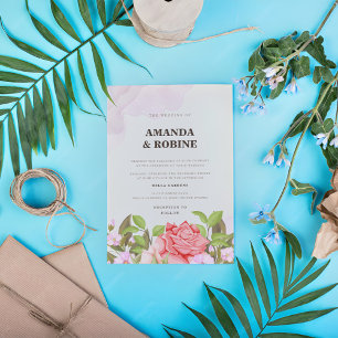 Romantic Floral Wedding Invitation