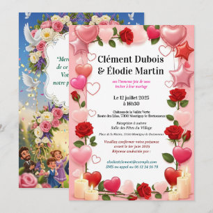 Romantic Floral Wedding Invitation