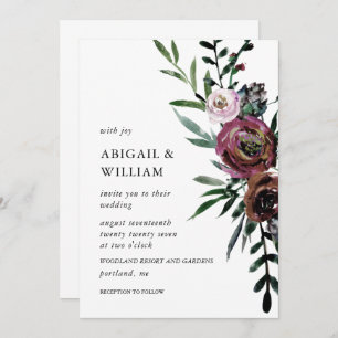 Romantic Floral Wedding Invitation