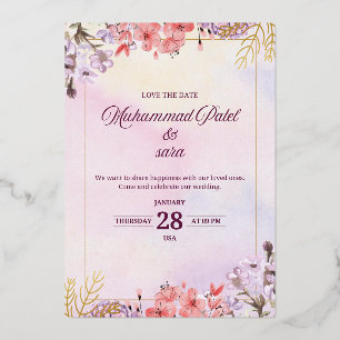 Romantic Floral Wedding Invitation – Elegant Paste