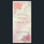 Romantic floral Wedding Program Template<br><div class="desc">Soft pastel colours of peach, cream and lavendar are the stars of this romantically floral bridal shower announcement. Swirls and flowers against a soft background make this a very soft, vintage design. Back side has basic ceremonial information plus information on wedding party. Can be customised any way you like with...</div>