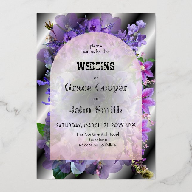 Romantic floral with black and white background (Front)