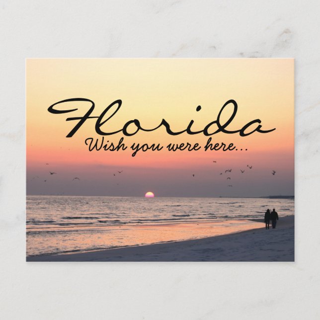 Romantic Florida sunset - Wish you were here Postcard (Front)