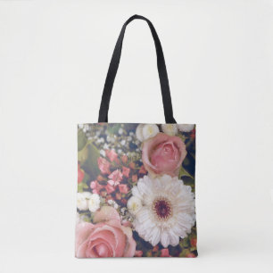 Romantic Flower Bouquet Tote Bag