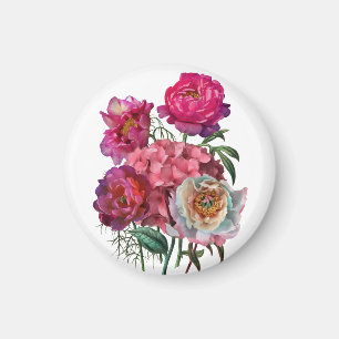 Romantic flower garden magnet