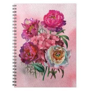 Romantic flower garden notebook