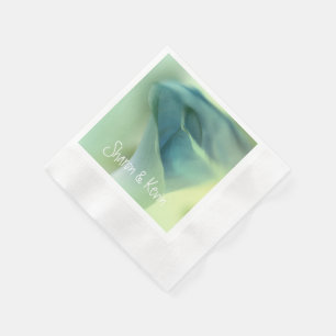 Romantic Flower in Blue Tones - Wedding Napkin