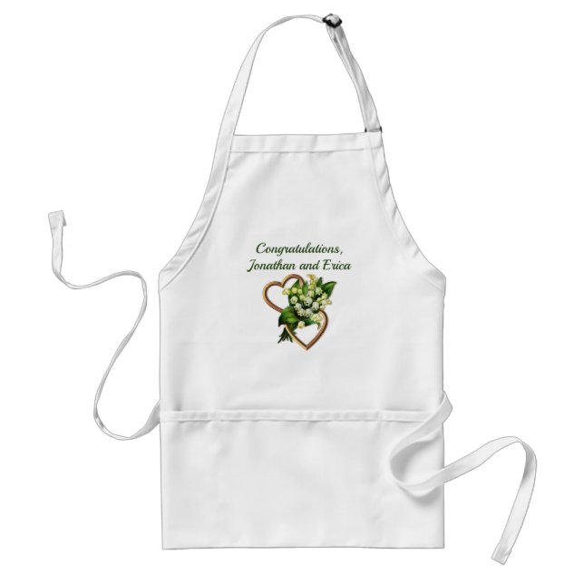 Romantic Flowers and Hearts, Congratulations Standard Apron (Front)