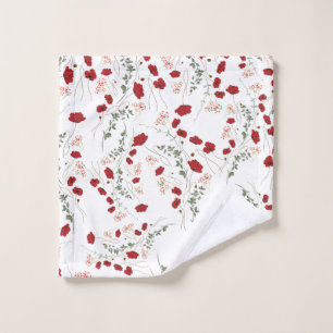 Romantic flowers bath towel set