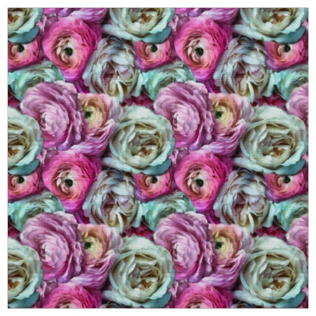 Romantic Flowers Fabric (Swatch)
