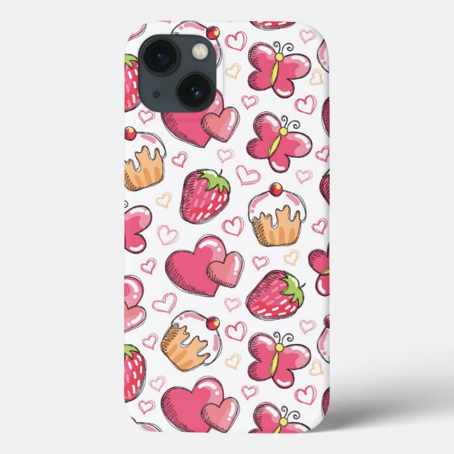 romantic food pattern Case-Mate iPhone case (Back)