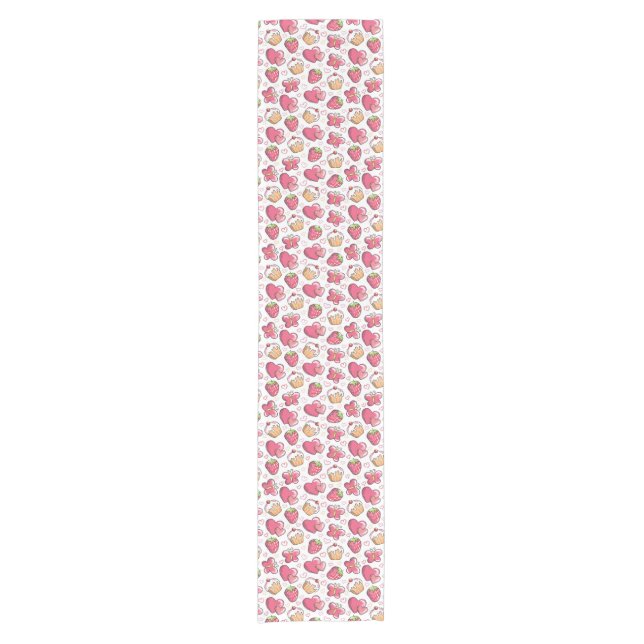 romantic food pattern short table runner (Front)