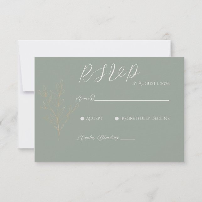 Romantic Forest RSVP Card (Front)