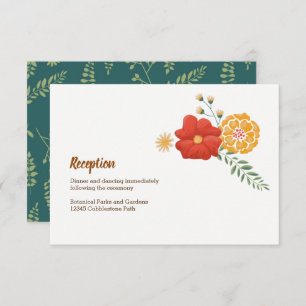 Romantic Foxes Floral Foliage Wedding Enclosure