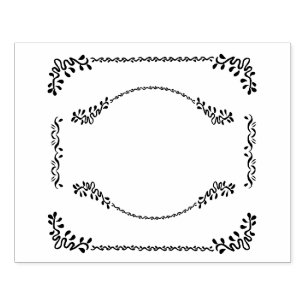 Romantic Frame  Rubber Stamp