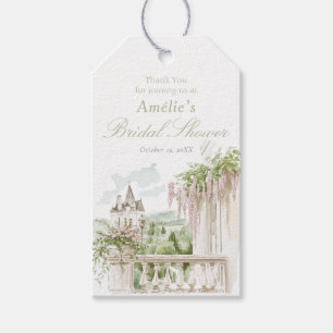 Romantic French Garden Chateau Bridal Shower  Gift Tags