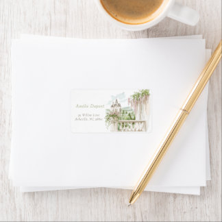Romantic French Garden Chateau Bridal Shower Label