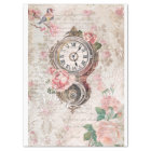 Romantic French Roses, Clock & Filigree Decoupage