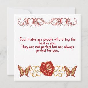 Romantic Fun Love Quote Soulmates Floral Custom