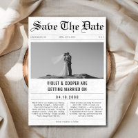 Romantic Fun Photo Unique Wedding Newspaper