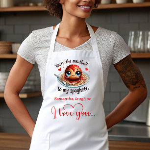 Romantic Funny Food Valentine Apron Personalized