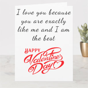 Romantic Funny Message Beautiful Glossy Valentine Card